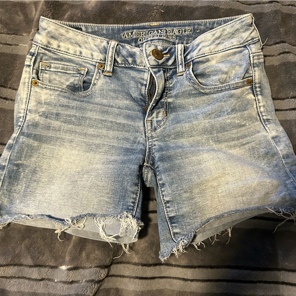American Eagle Outfitters Women's Light Blue Jean Short